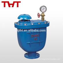 Cast ductile iron flange combined air release valve with pressure gauge